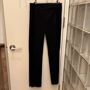 Elegant Black Pinstripe Women's Trousers